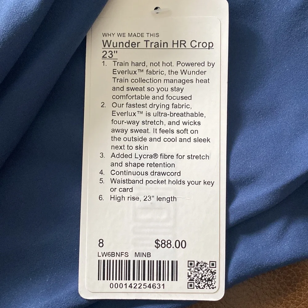 Brand New with Tag Lululemon Wunder Train Crop 23” - Picture 2 of 4
